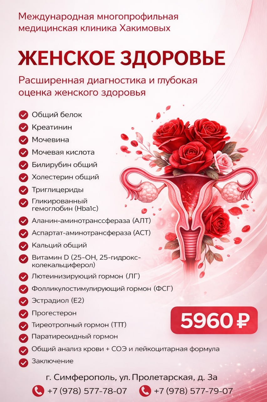 Акция Женское здоровье — расширенная диагностика и глубокая оценка женского здоровья